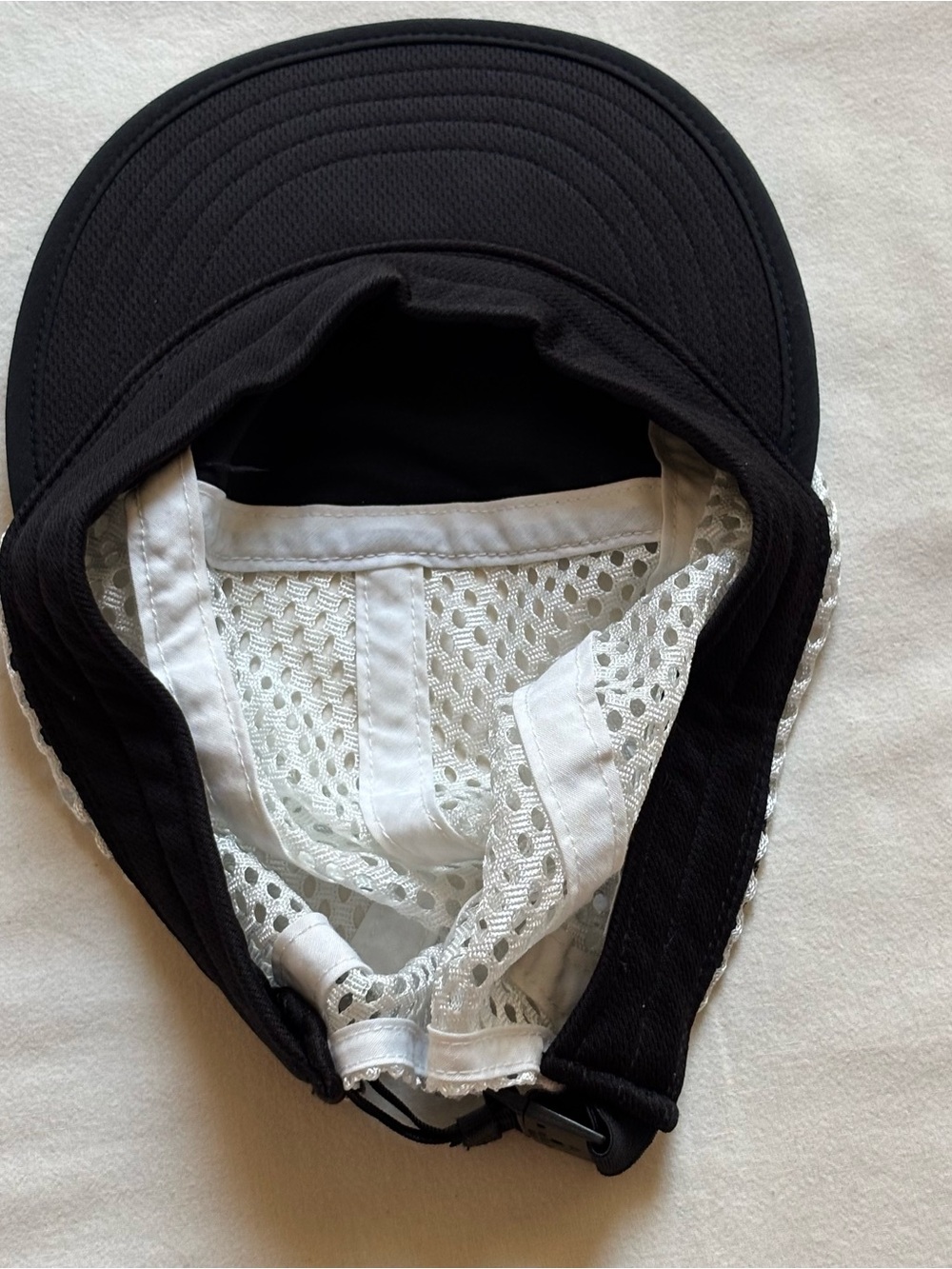 Patagonia Duckbill Cap Black White Mesh 5 Panel Running Hat - Picture 6 of 8